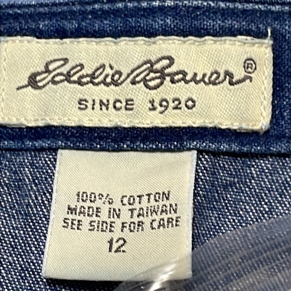 Eddie Bauer Women's Midi Denim Skirt. 36 Inches Long; 12 Inch Slit On Left Side. - Picture 8 of 14